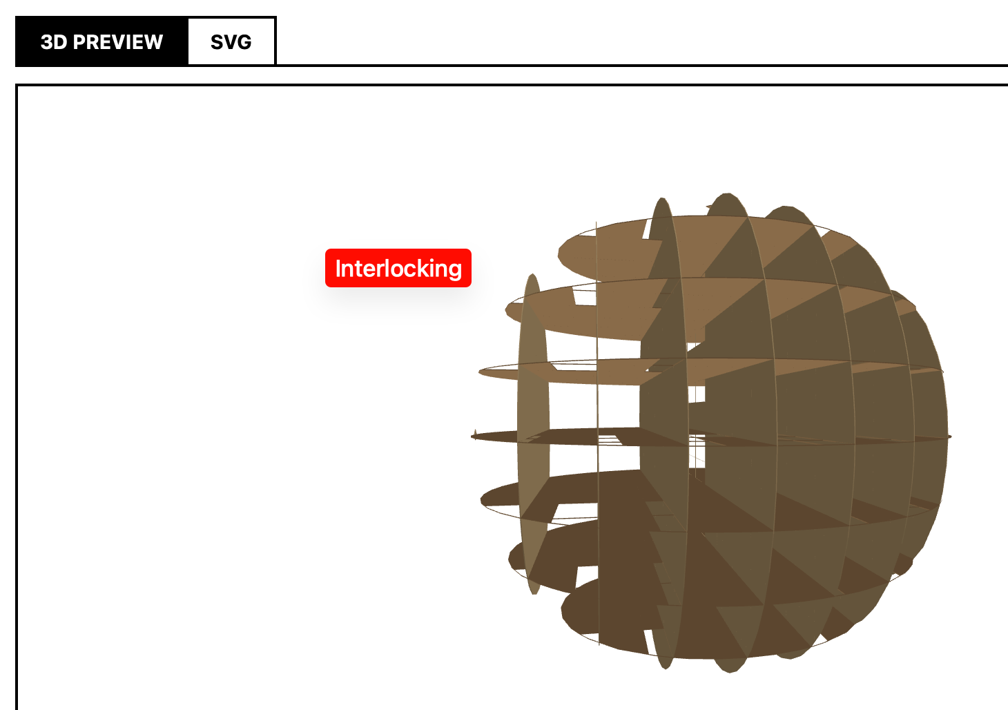 Interlocking mode preview